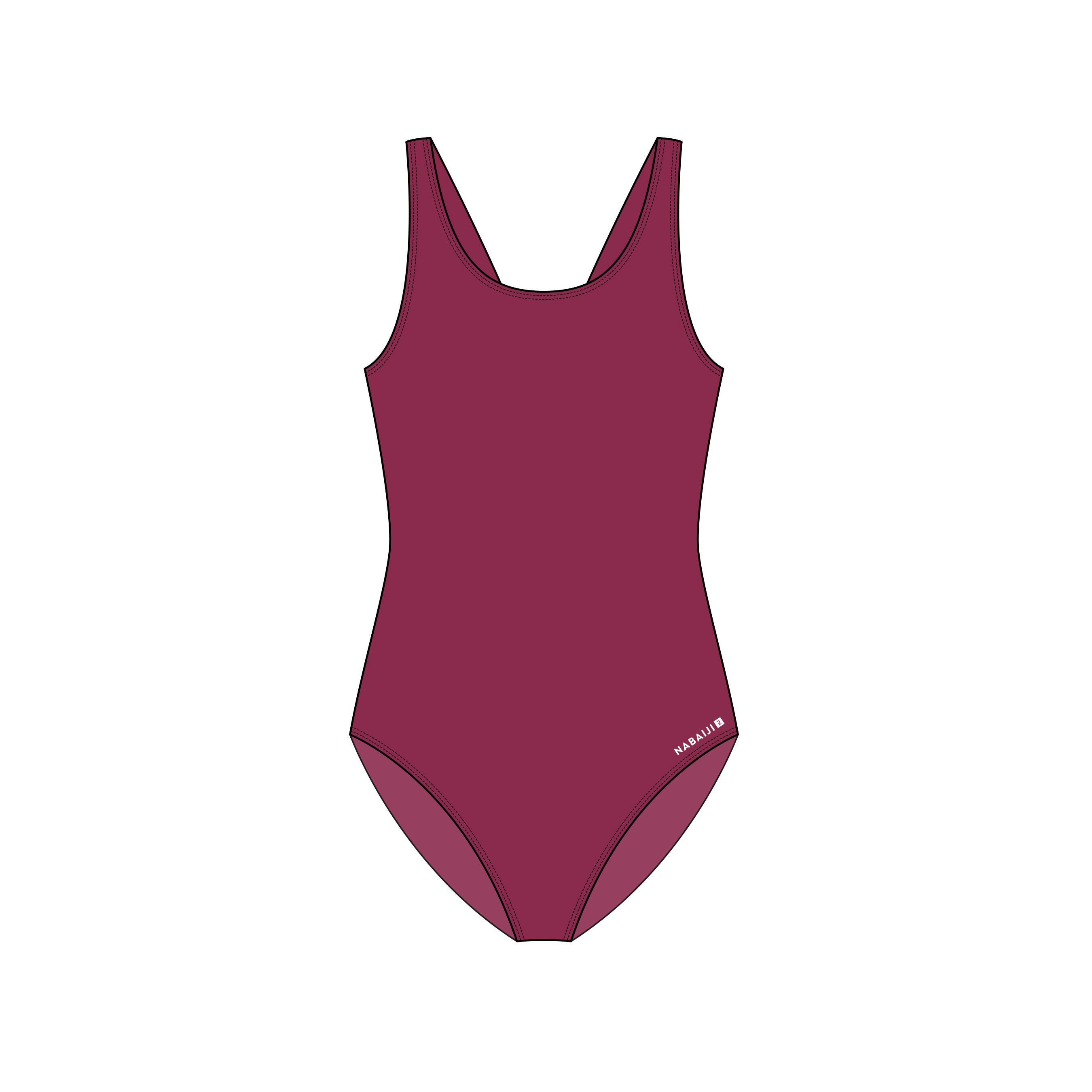 Kids' 1-Piece Swimsuit - Vega Purple - NABAIJI