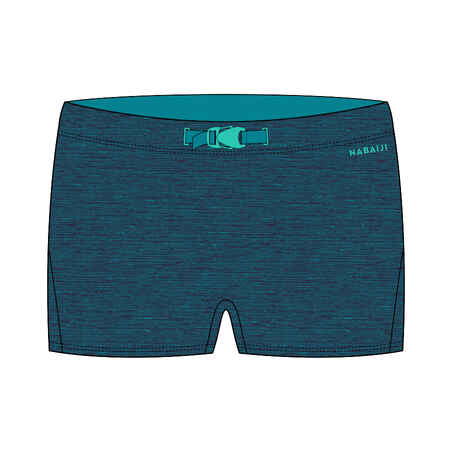 Boys swim suit - Boxers 100 Kiblet - Chin blue - with buckle