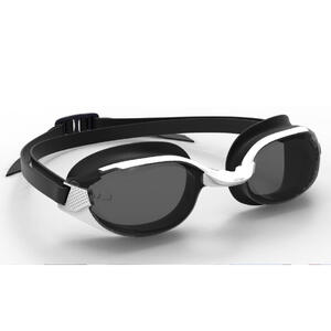 Gafas Natación Graduadas Miopia Bfit Negro Blanco Cristales Ahumados Talla L