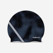 Silicone swim cap - One size - Term blue black