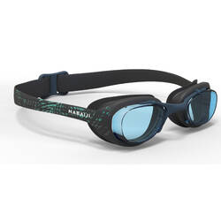 Swimming goggles XBASE - Clear lenses - One size - Black Palm Green