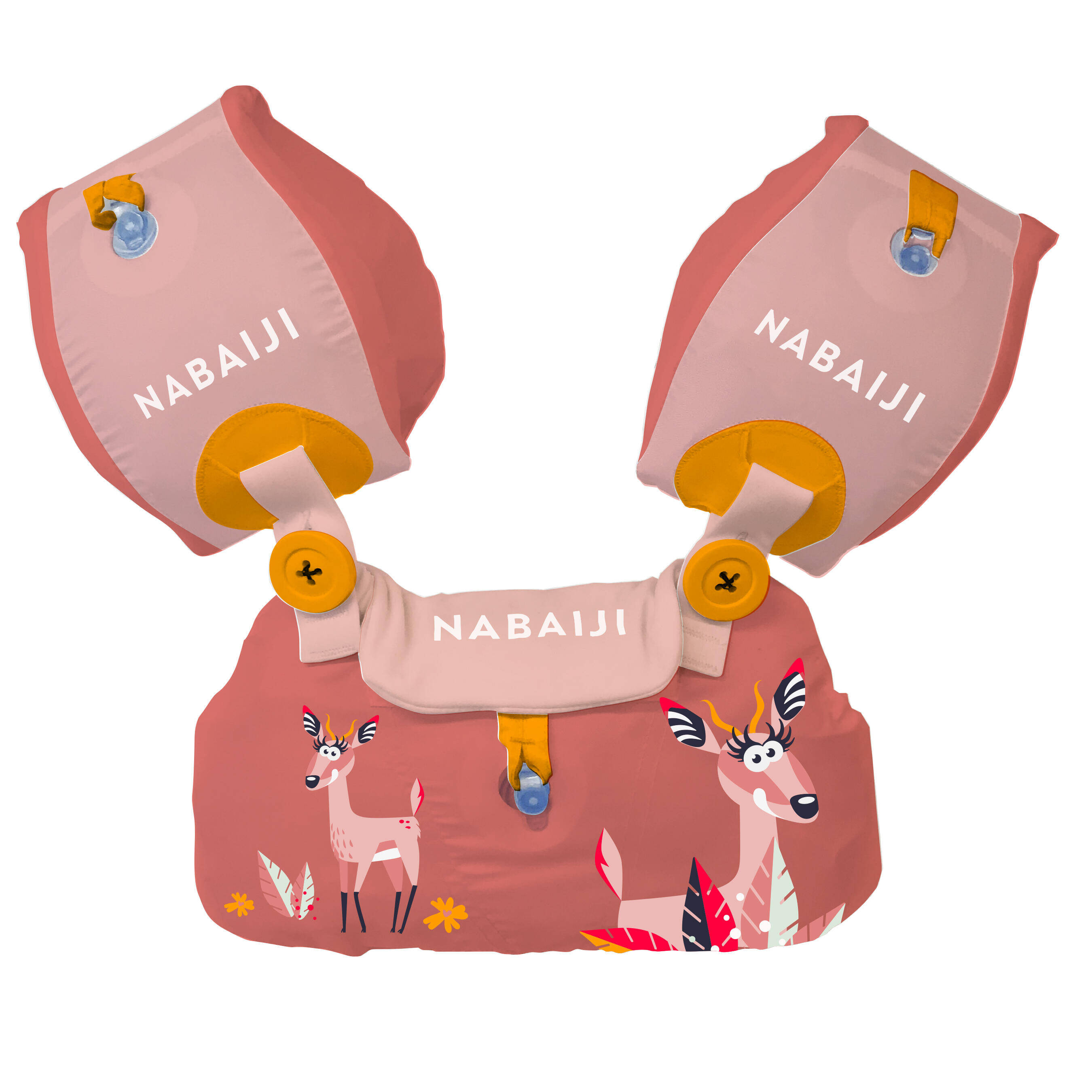 Kids Swimming Adjustable Pool Armbands And Waistband 15 to 30 Kg  Gazelle Pink -  1