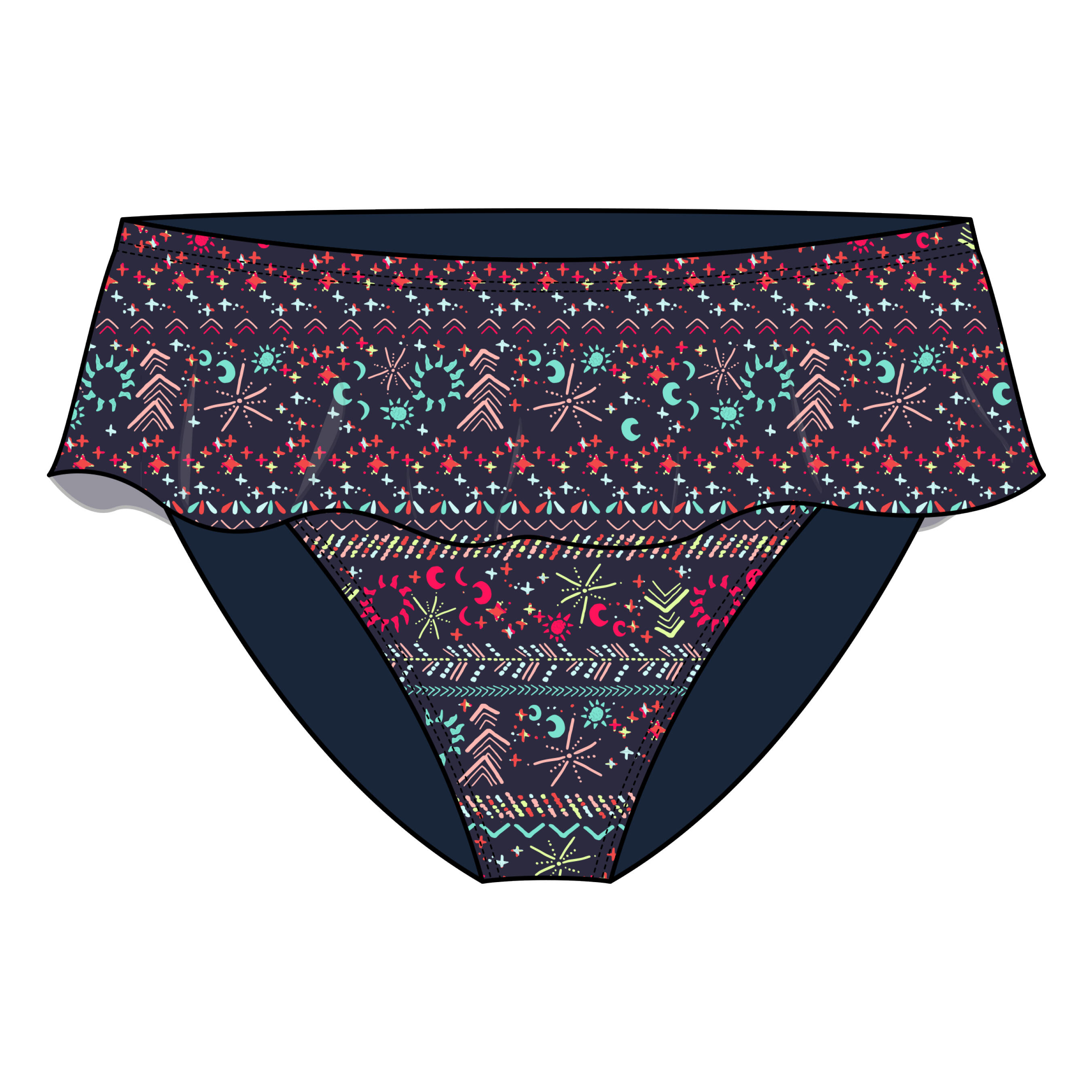 Bas de maillot de bain filles - 100 Lila bleu - NABAIJI