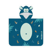 Baby Cotton Changing Poncho - Monkey Dark Blue