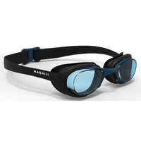 XBASE 100 ADULT SWIMMING GOGGLES CLEAR LENSES - BLACK