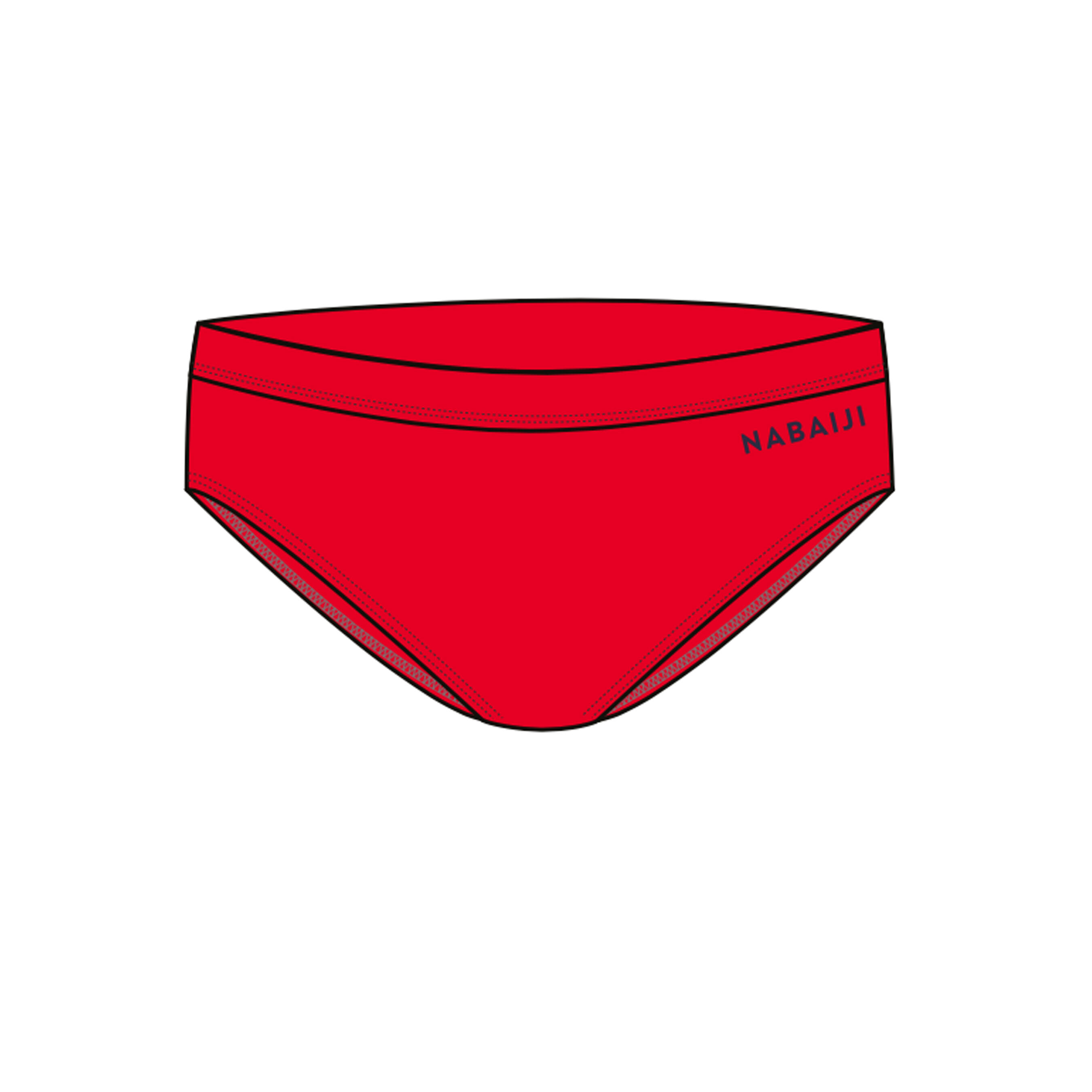 Slip de bain bébé / enfant rouge 2/4