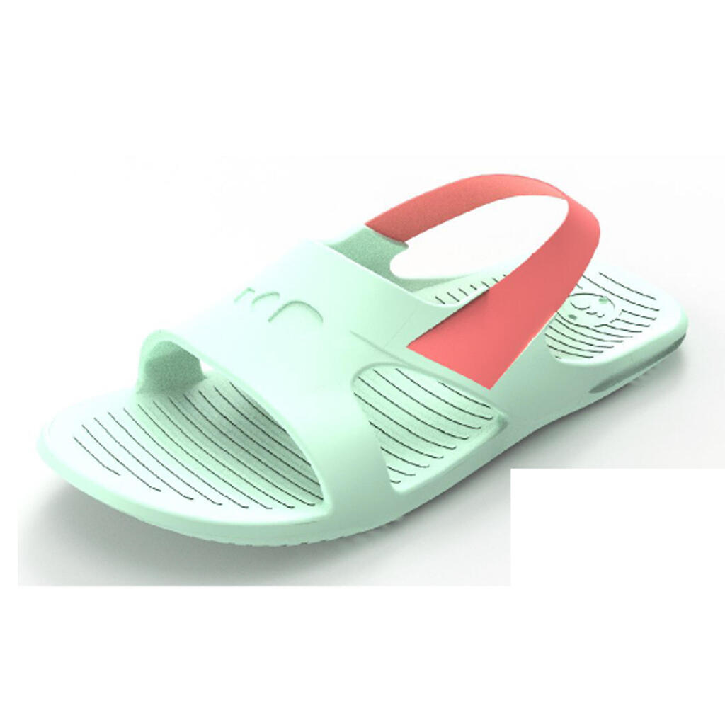 Chaussure Sandale Piscine Enfant SLAP 100 BASIC Bleu Vert