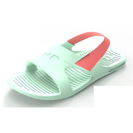 Sandal Kolam Renang Anak SLAP 100 BASIC - Mint/Pink