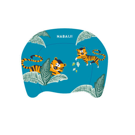 Kid's Swim Board blue with "TIGER" print