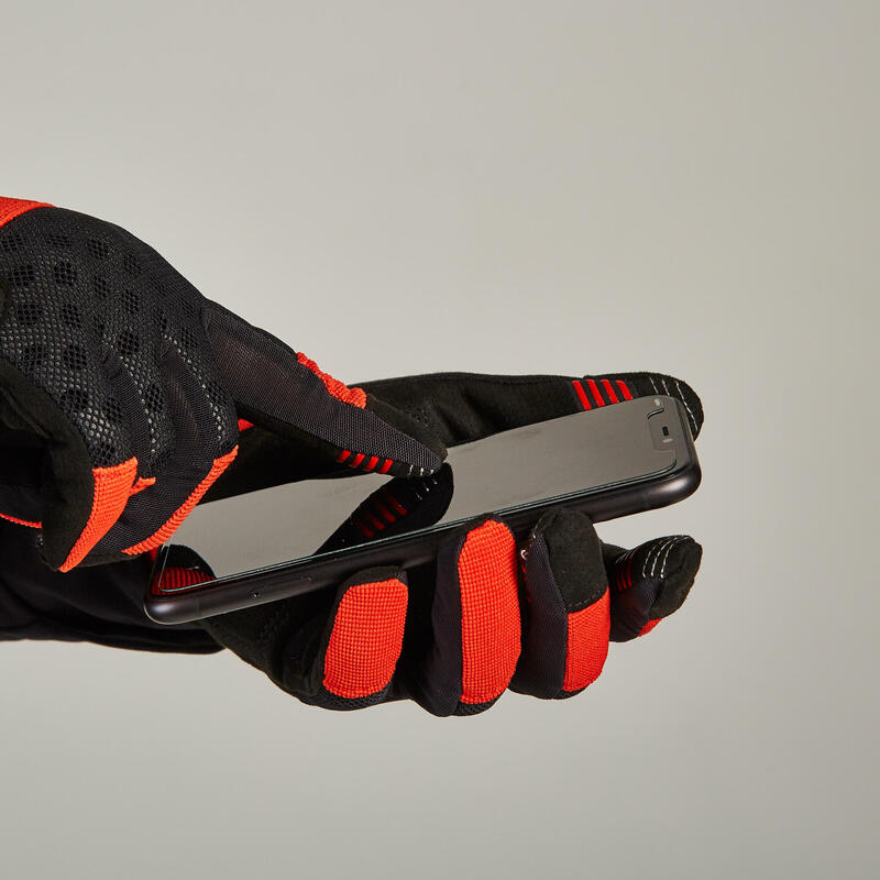 Cyklistické rukavice ST500 červené