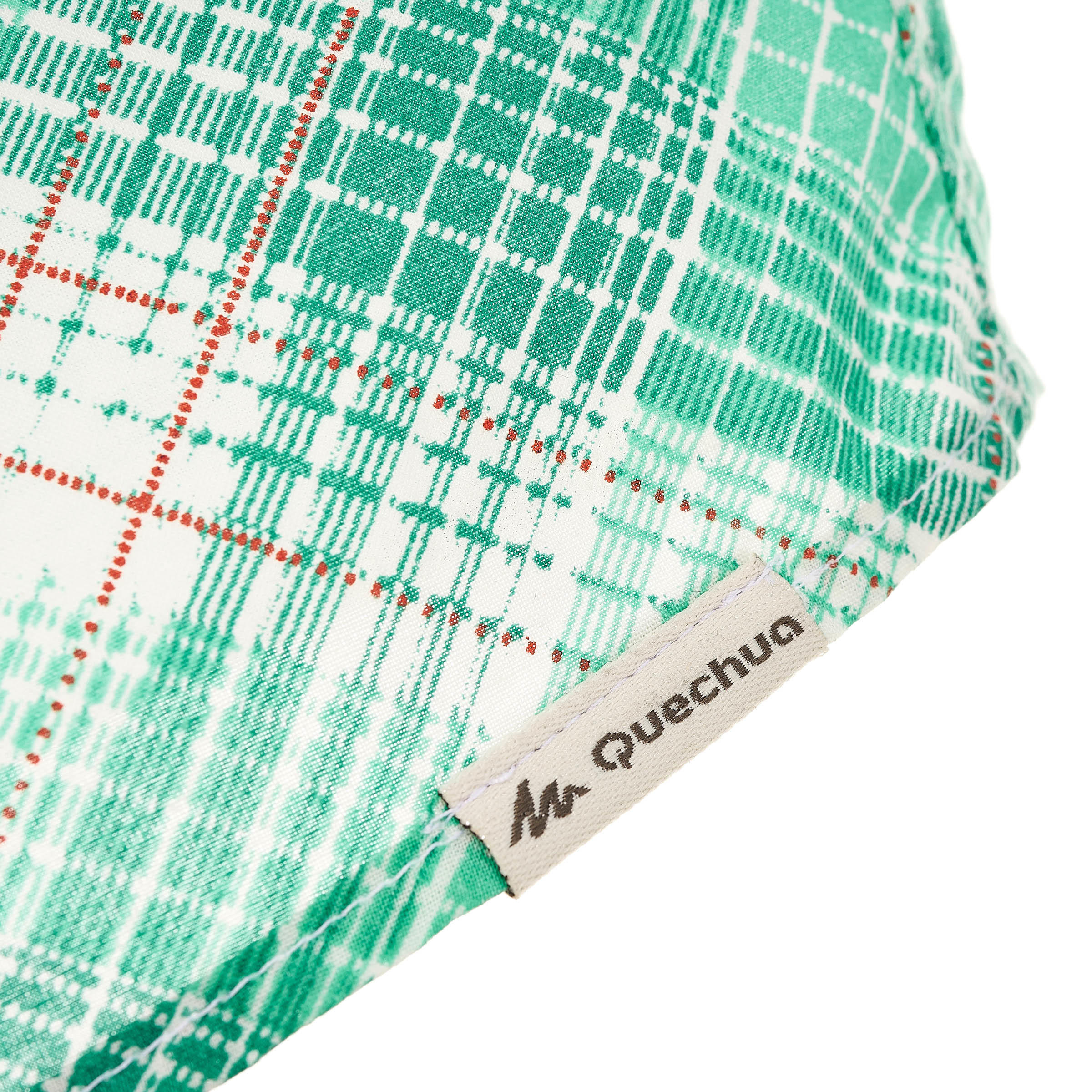 Women's Arpenaz 100 Sleeveless Hiking Shirt Green Checks 6/10