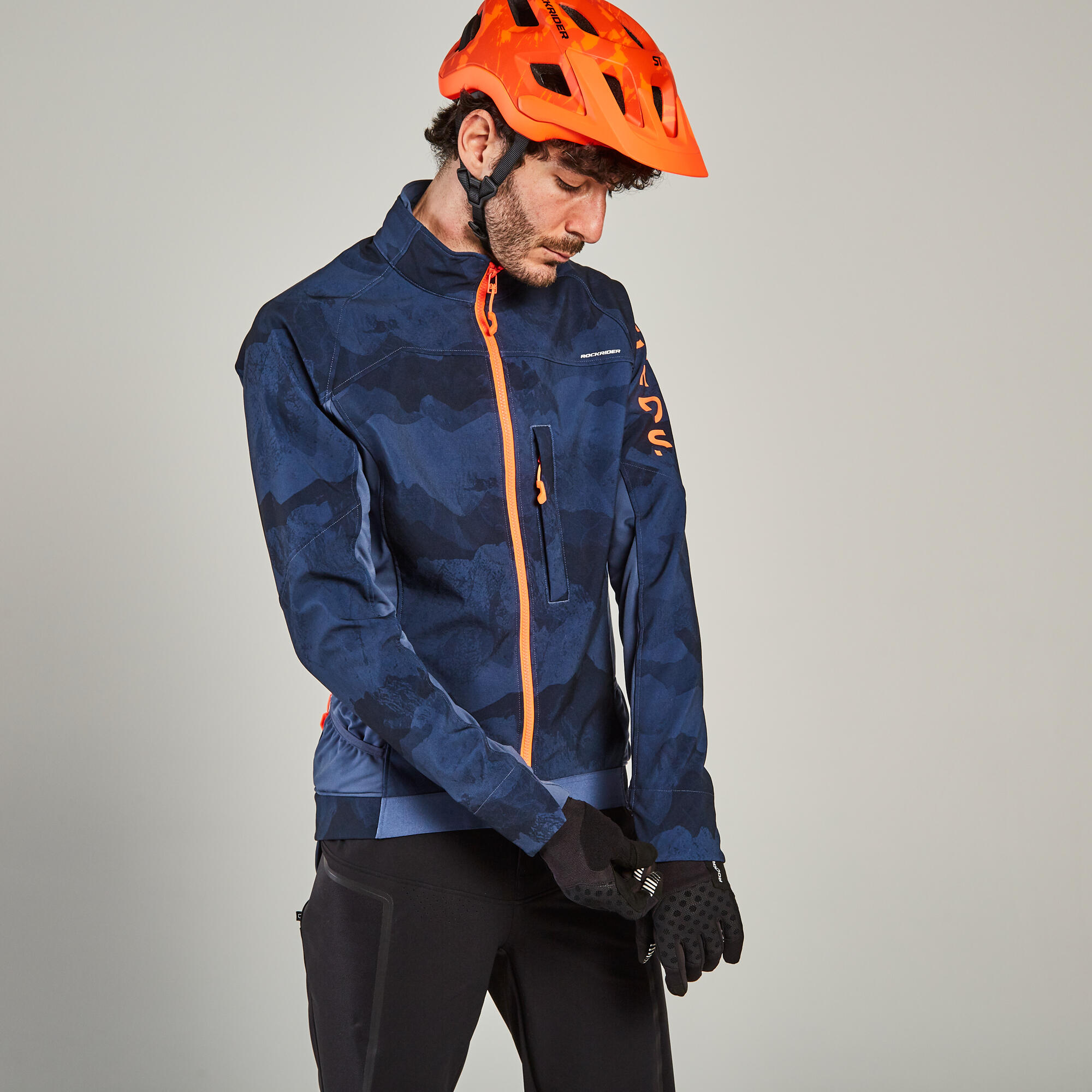 Giacca invernale mtb uomo ST 500 blu ROCKRIDER Decathlon