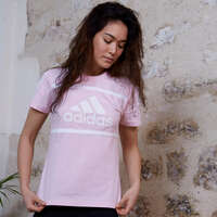 T-shirt för fitness bomull dam rosa Fitness - T-shirt ADIDAS Dam rosa ADIDAS - Linnen och T-shirts för fitness