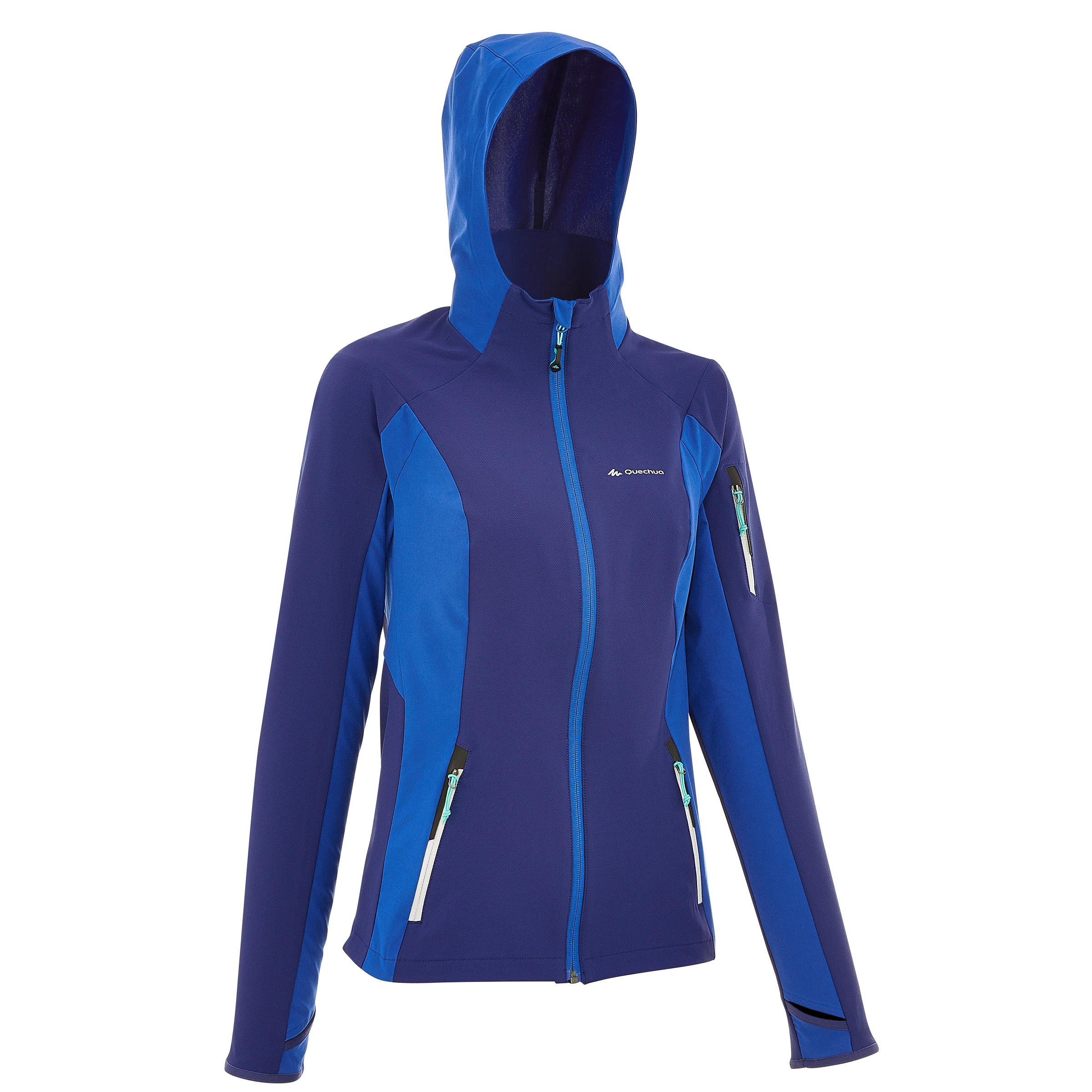 Forclaz 600 Light Women's Trekking Wind Jacket - Blue 7/16