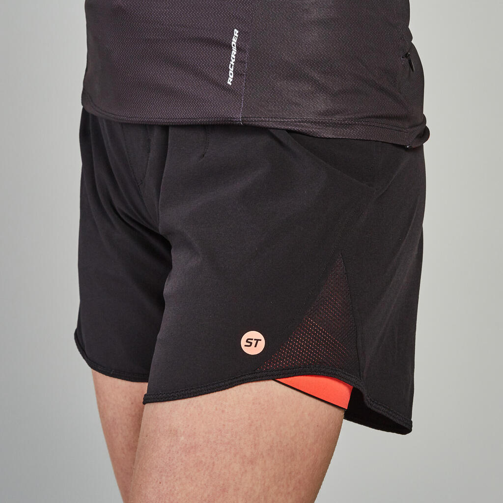 SHORT DE CICLISMO MUJER MTB NEGRO ST500