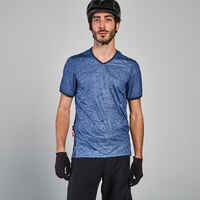 Short-Sleeved Mountain Biking Jersey - Blue