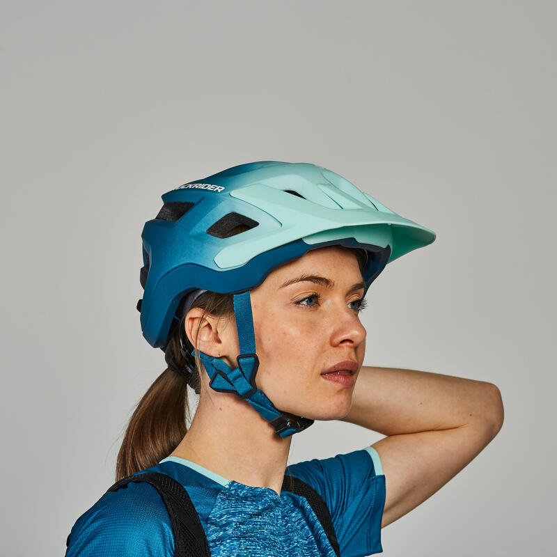 Casco bici mtb ST 500 azzurro