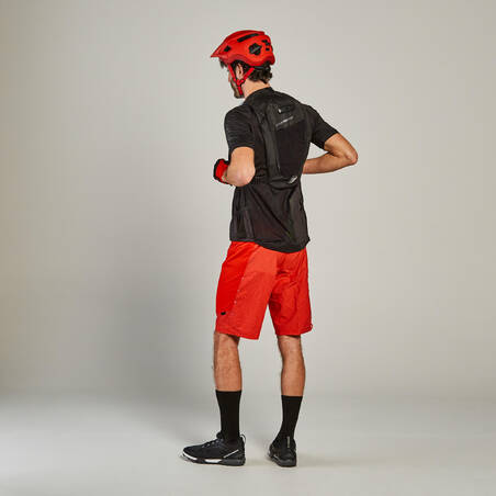 Short-Sleeved Mountain Biking Jersey ST 500 - Black