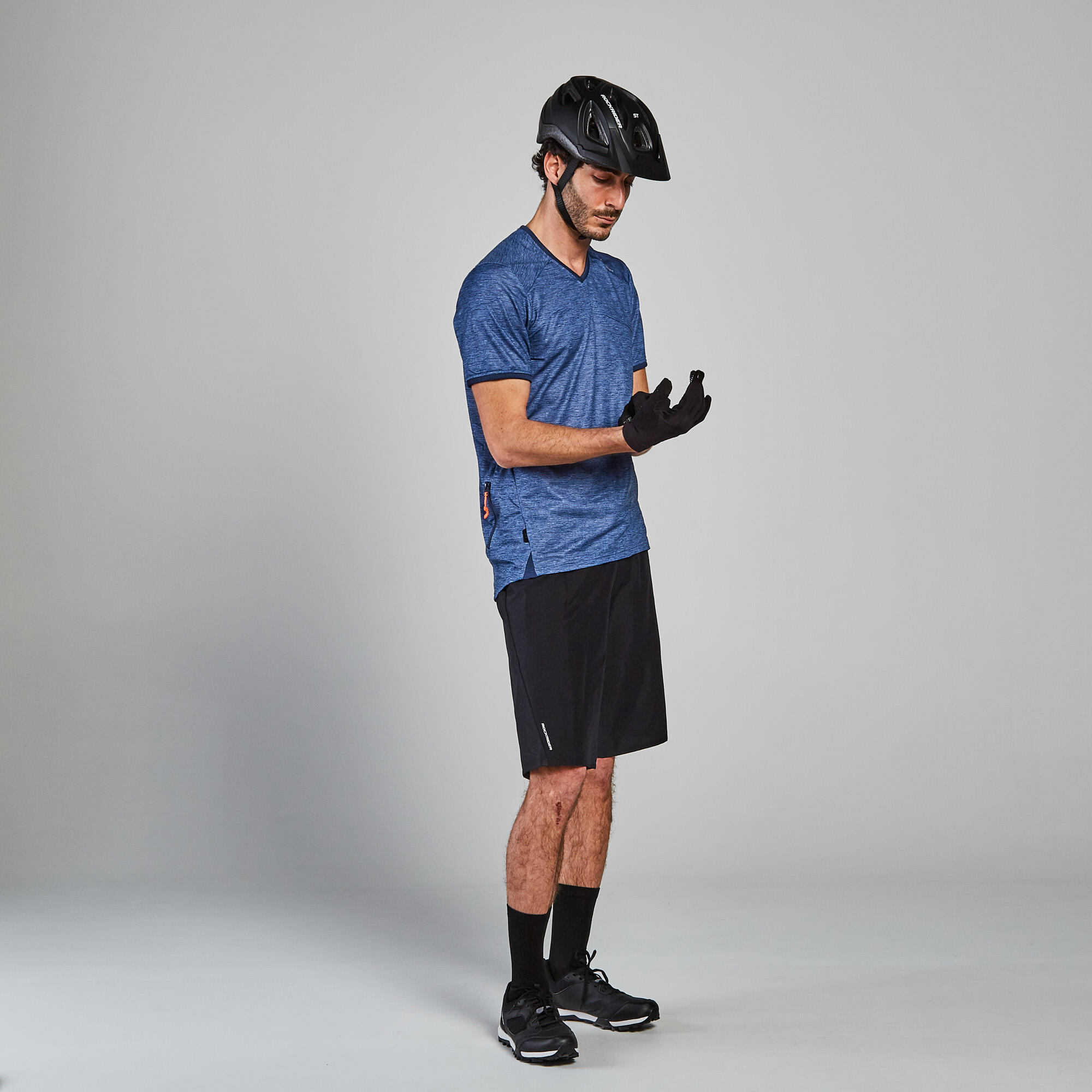 ST 100 Short Sleeved Mountain Biking Jersey Blue
