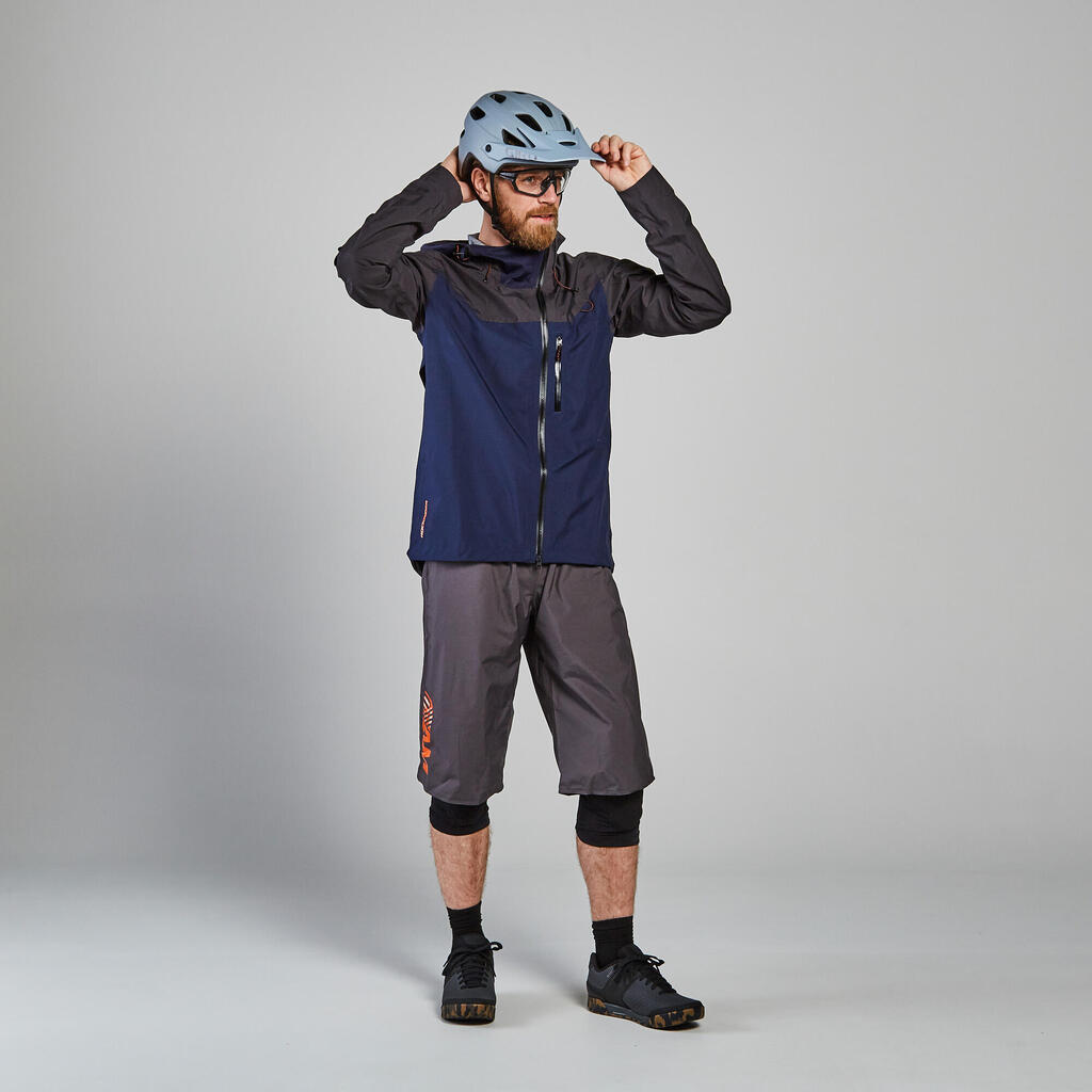 All-Mountain Biking Waterproof Overshorts - Grey