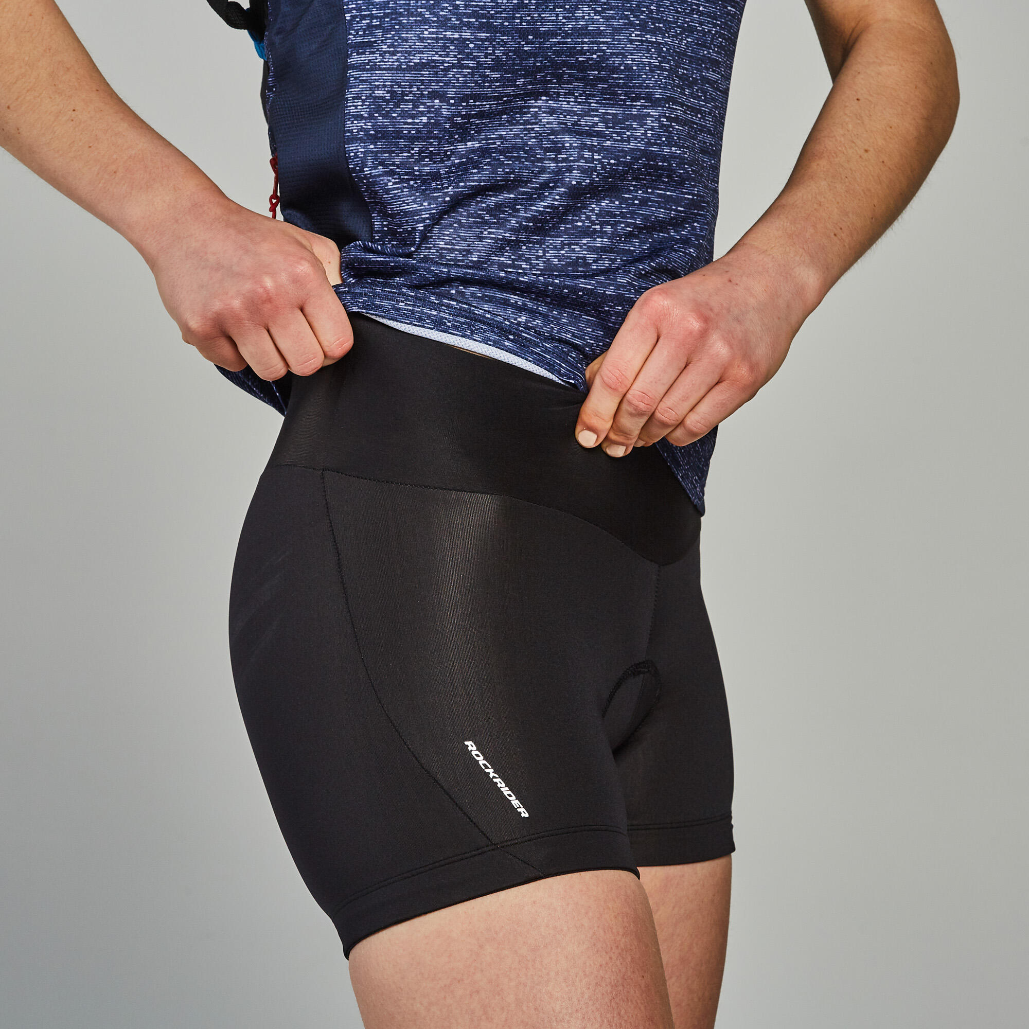 Pantaloncini mtb donna ST 100 neri ROCKRIDER | DECATHLON