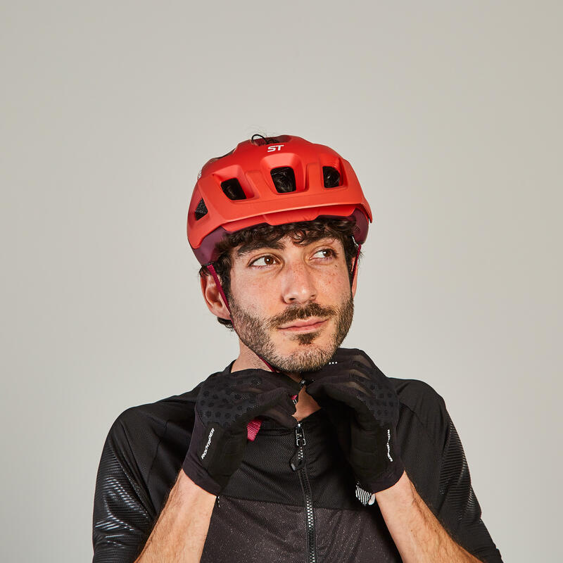 CAPACETE DE CICLISMO BTT EXPLORE 500 ROSA ESBATIDO