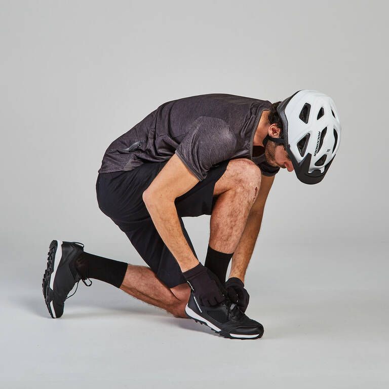 Padded Mountain-Biking Shorts - Black - Decathlon