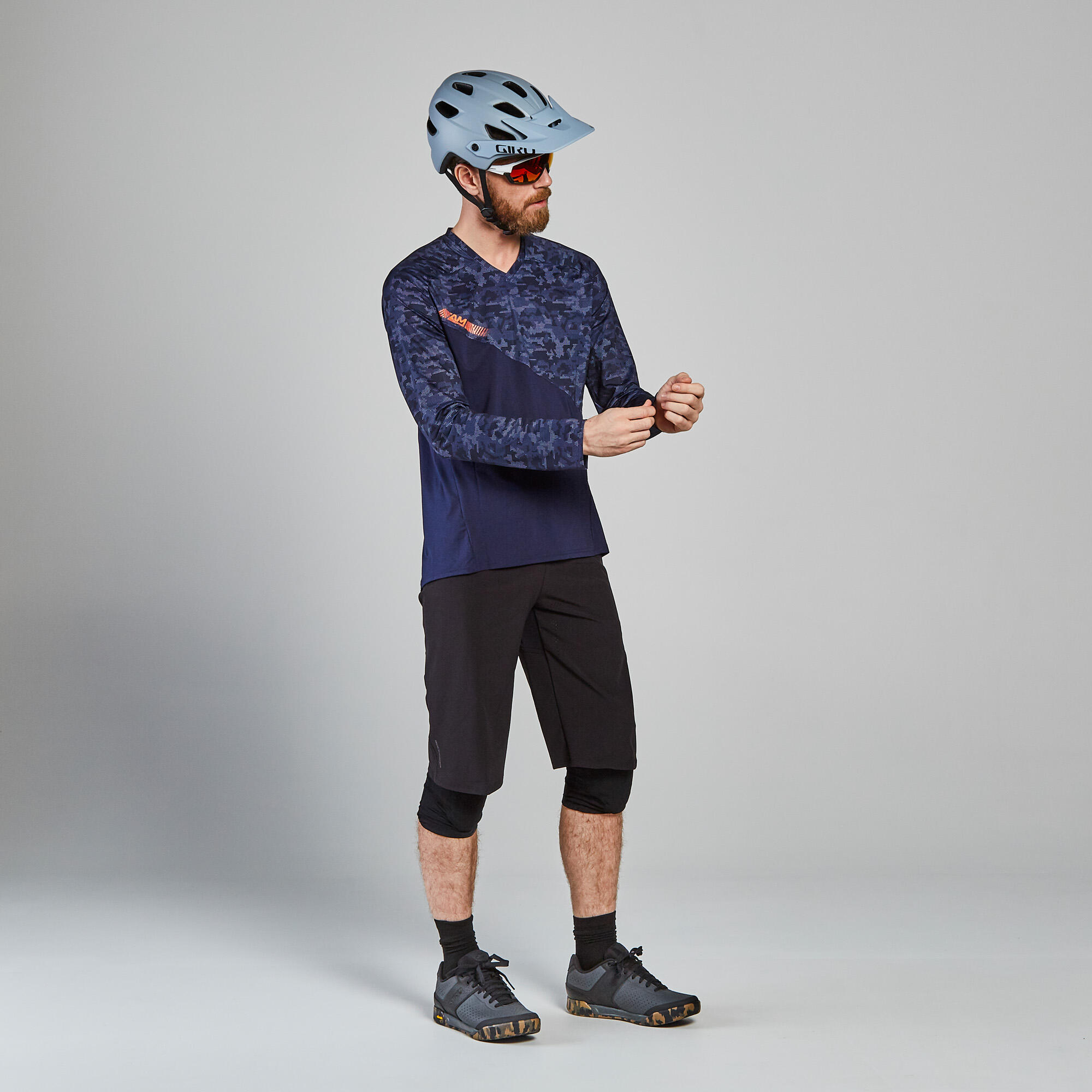 ROCKRIDER All-Mountain Long-Sleeved Jersey - Blue