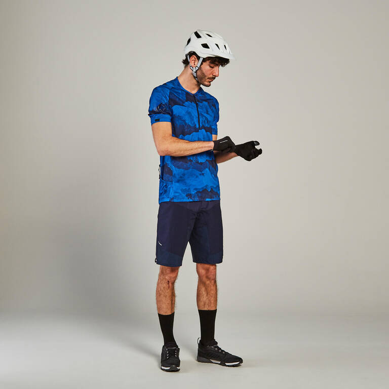 Short-Sleeved Mountain Bike Jersey ST 500 - Blue