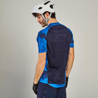 Plava biciklistička majica kratkih rukava ST 500