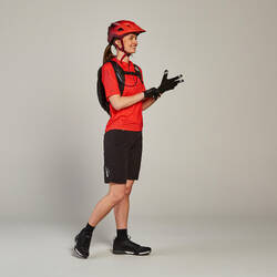 Women's Short-Sleeved Mountain Bike Jersey ST 500 - Nectarine