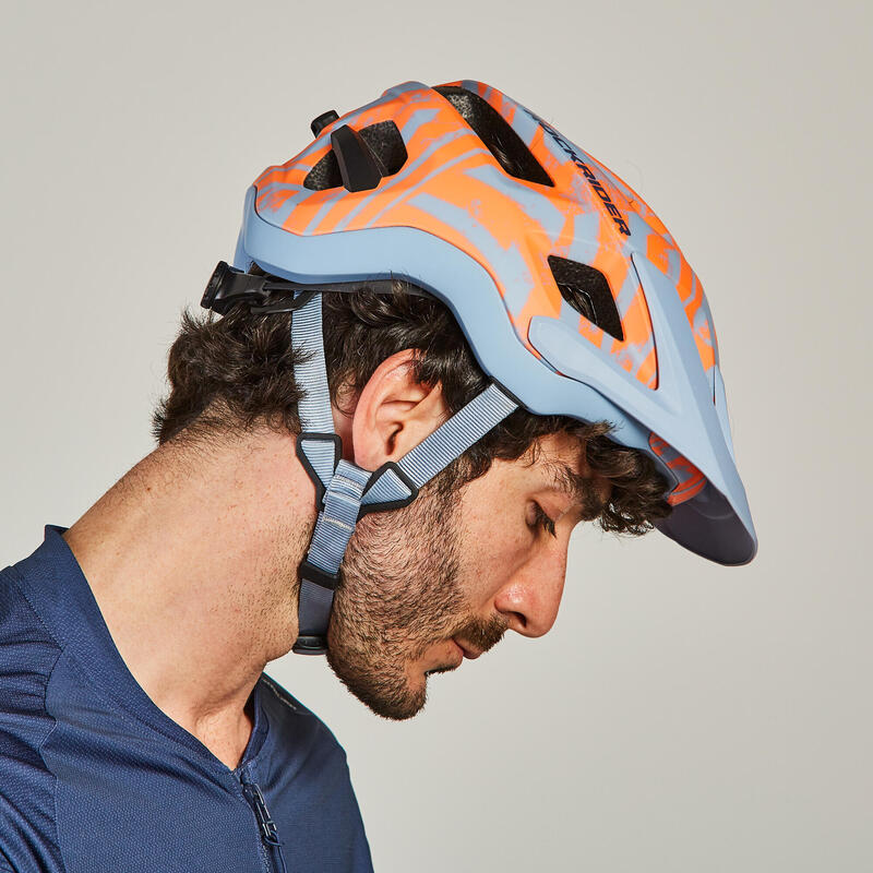 Helma na horské kolo 500 modro-oranžová