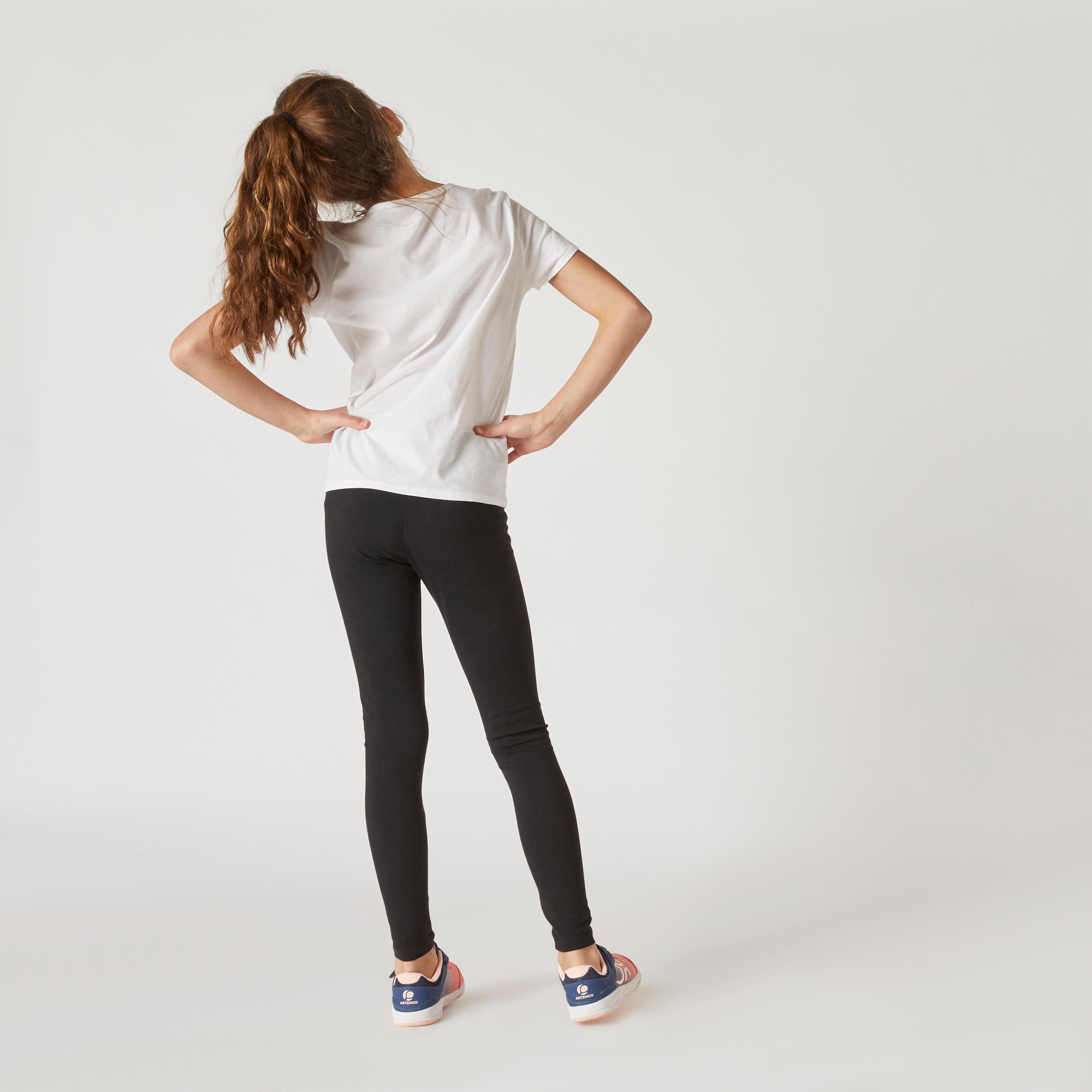 Girls black cotton shop tights