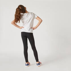 Girls' Basic Cotton Leggings - Black