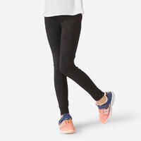 Girls' Basic Cotton Leggings - Black