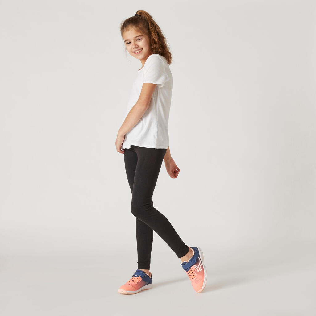 Girls' Basic Cotton Leggings - Black