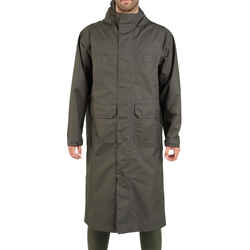 Hunting long waterproof coat 500 - Green