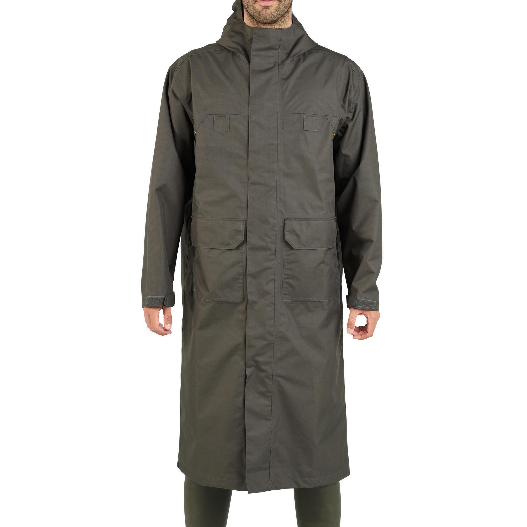 Chubasquero Largo Poncho Caza Solognac 500 Adulto Chaqueta Verde Impermeable Decathlon
