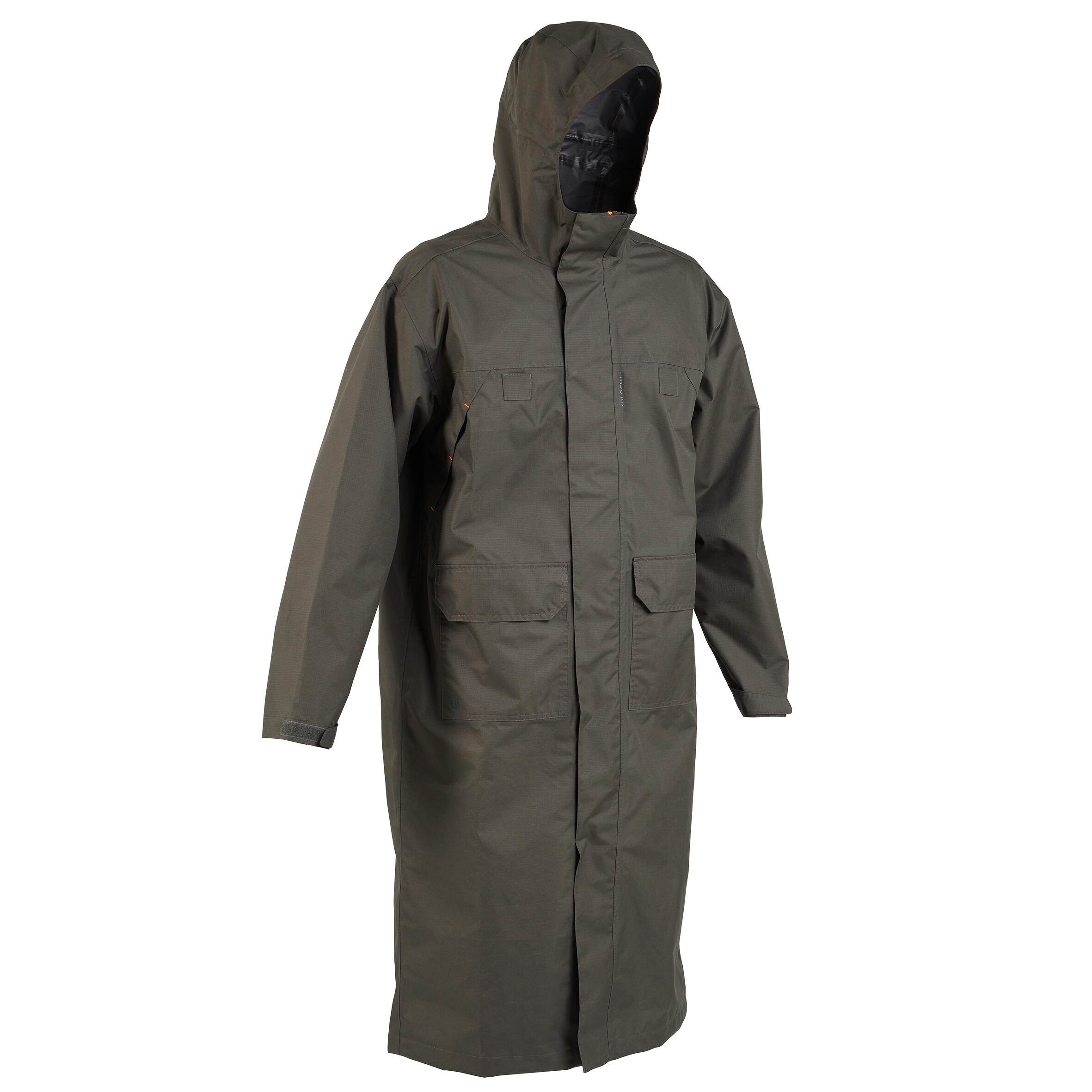 Hunting long waterproof coat 500 Green