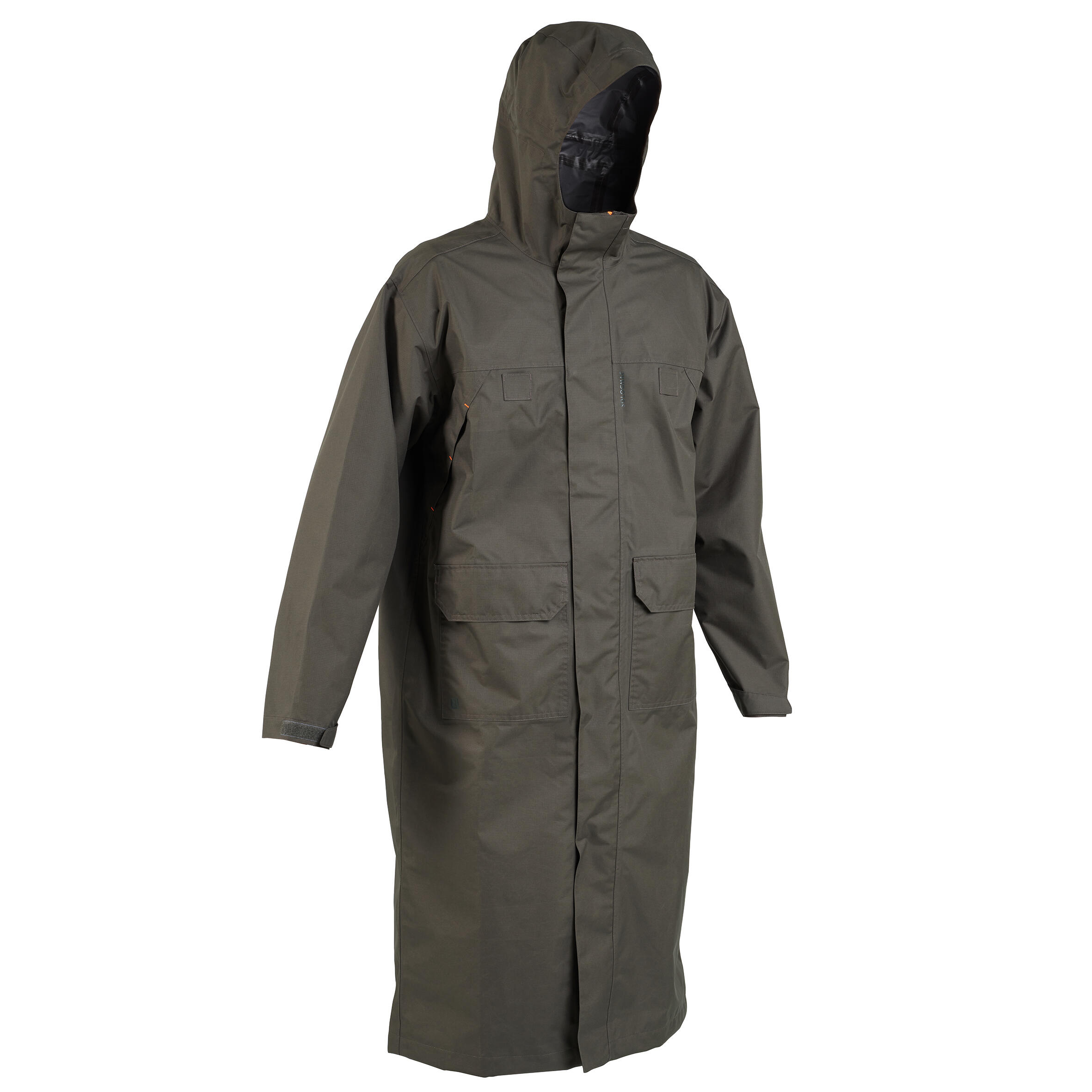 SOLOGNAC Hunting long waterproof coat 500 - Green
