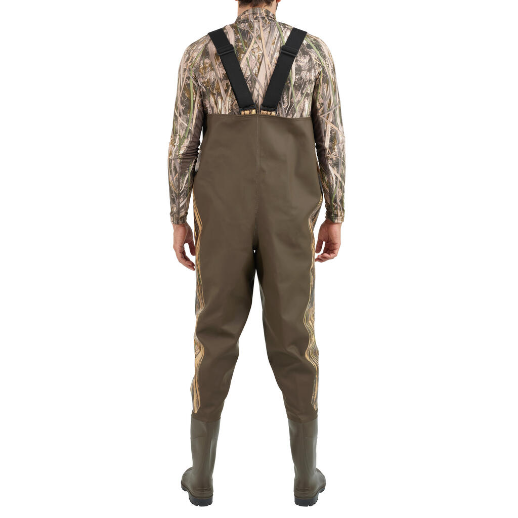 Hunting Waders with Pockets 520 - Wetland Camouflage