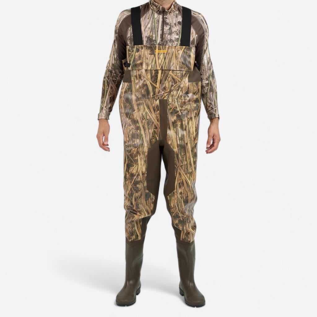 Hunting Waders with Pockets 520 - Wetland Camouflage