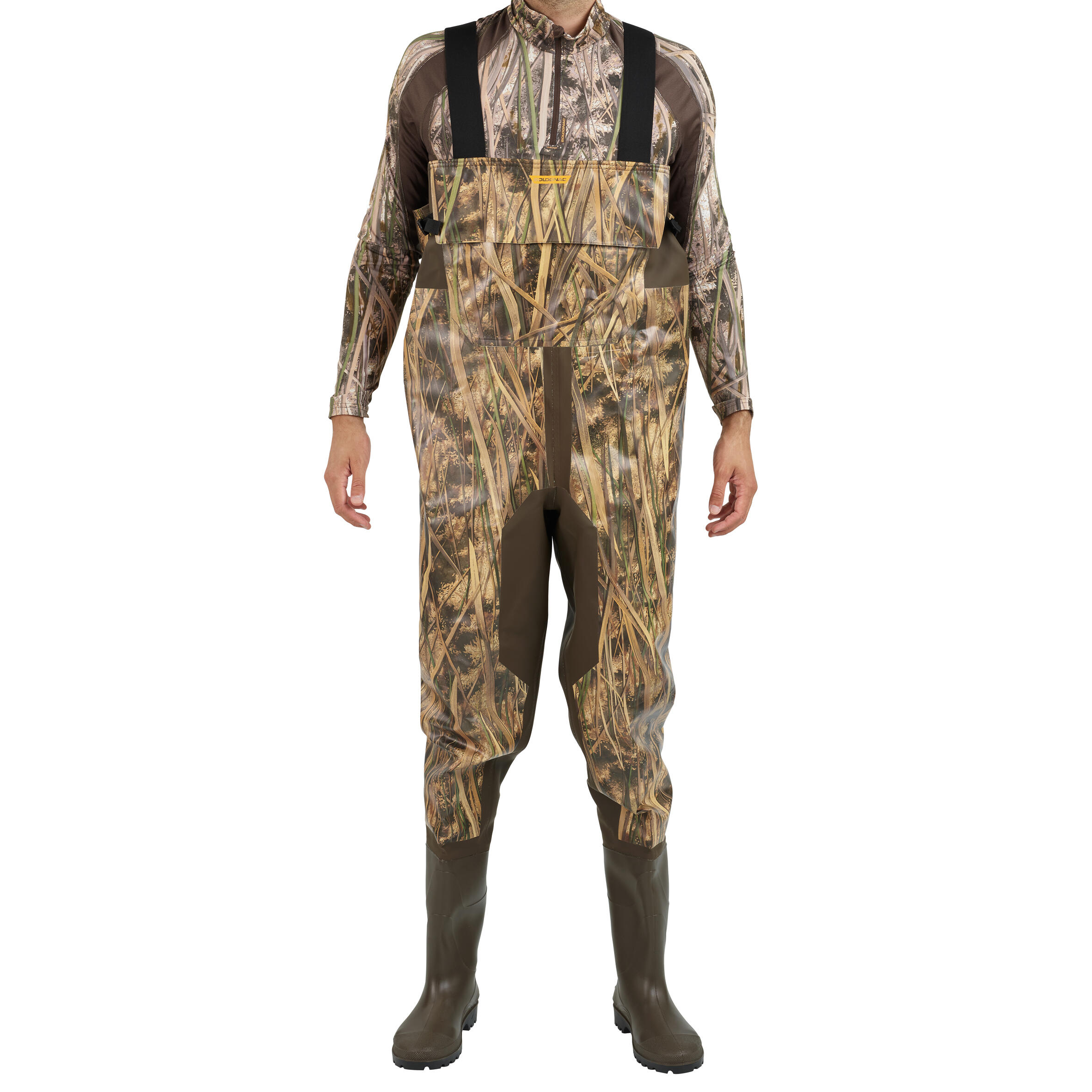 Bottes-pantalon de chasse - 520 camouflage marais - SOLOGNAC