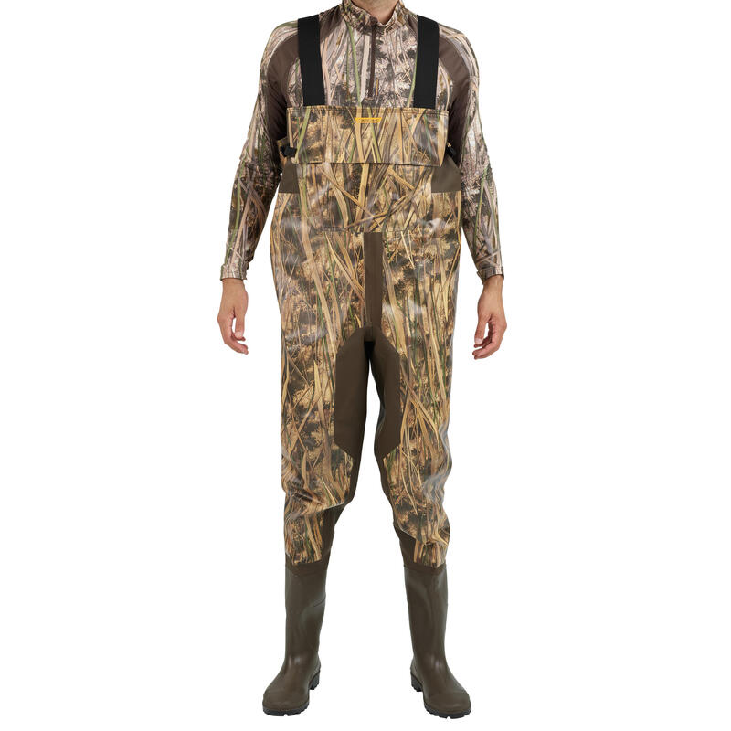 Waders chasse avec poches 520 camouflage marais