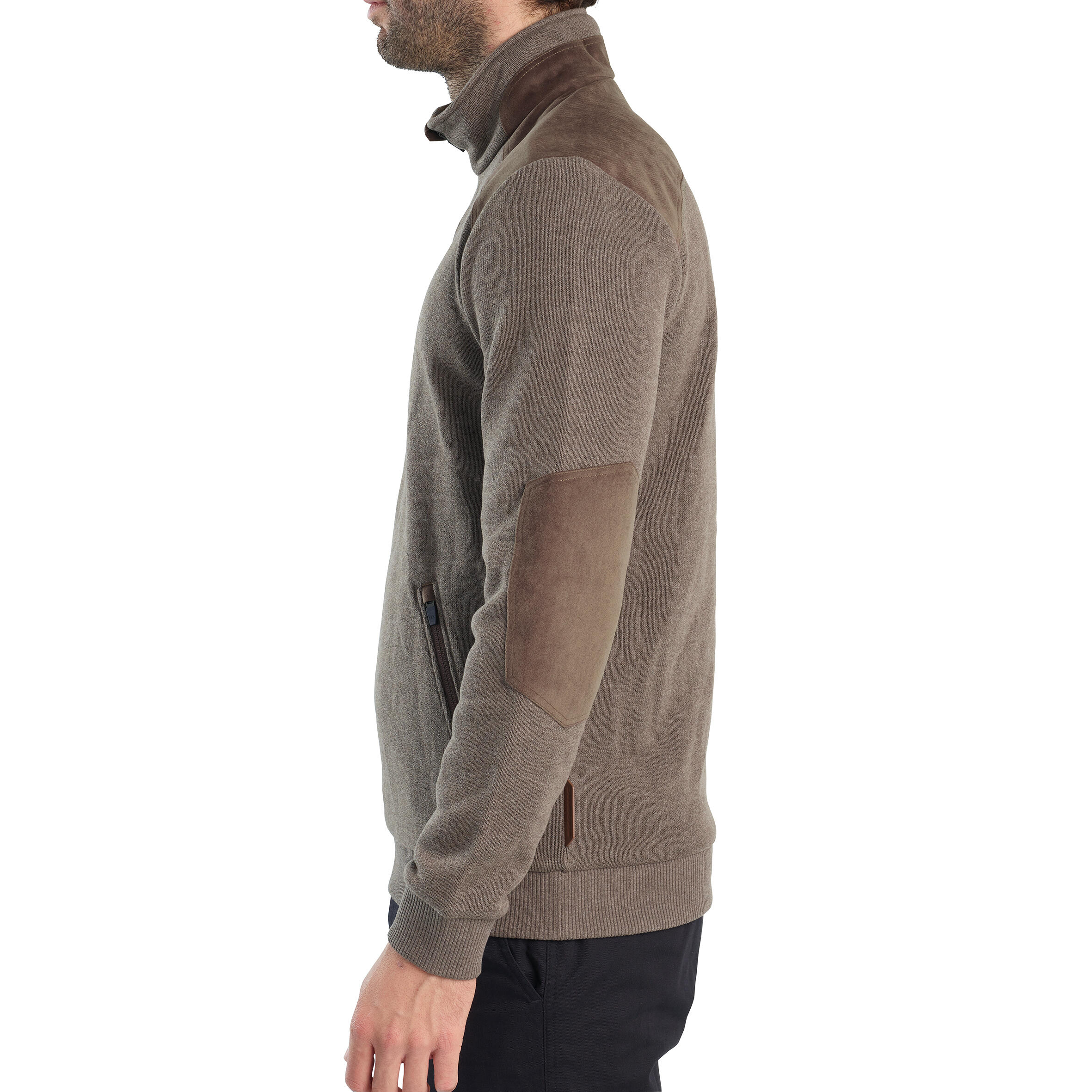HUNTING PULLOVER 500 WATER-REPELLENT BROWN 3/11