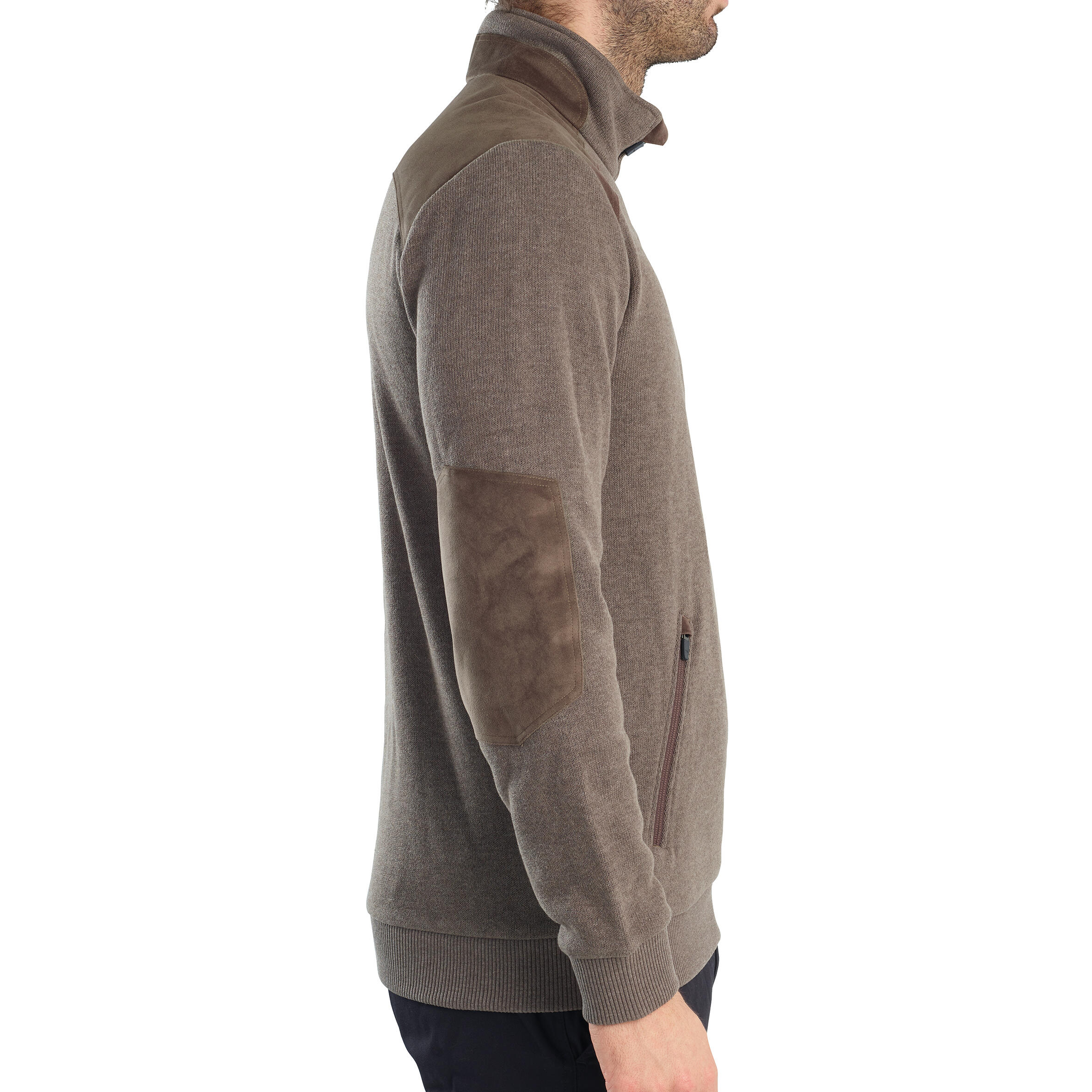 HUNTING PULLOVER 500 WATER-REPELLENT BROWN 4/11