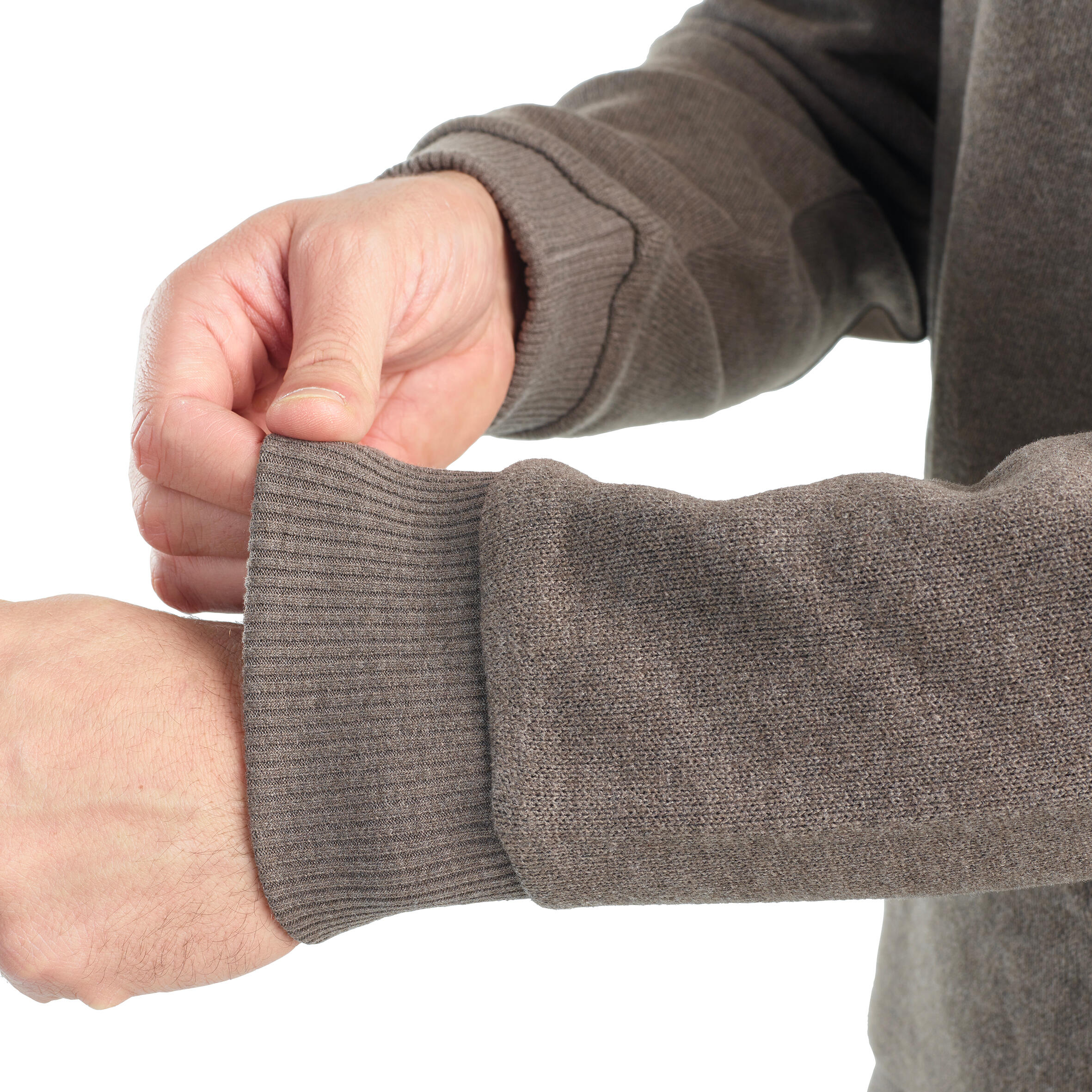 HUNTING PULLOVER 500 WATER-REPELLENT BROWN 10/11