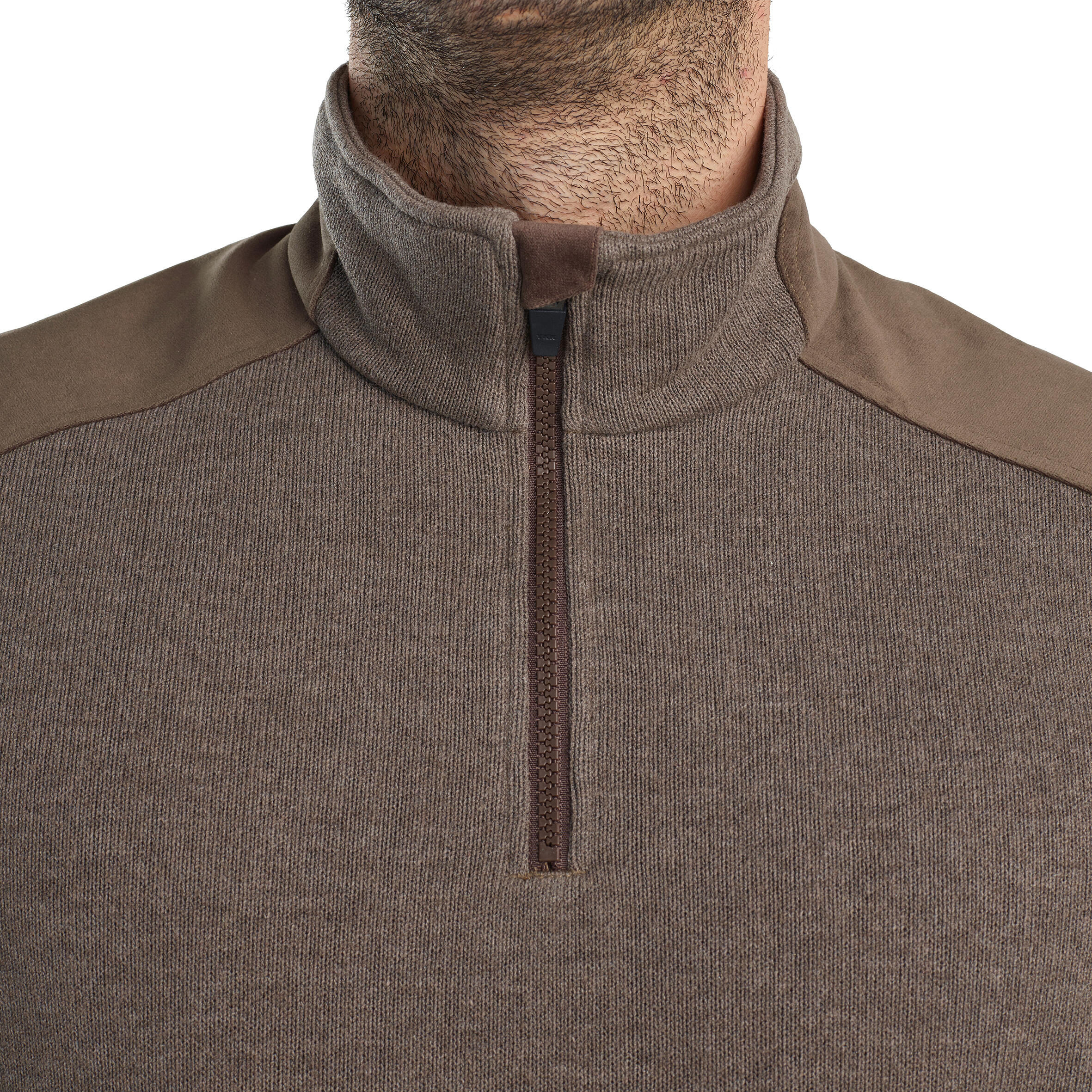 HUNTING PULLOVER 500 WATER-REPELLENT BROWN 6/11