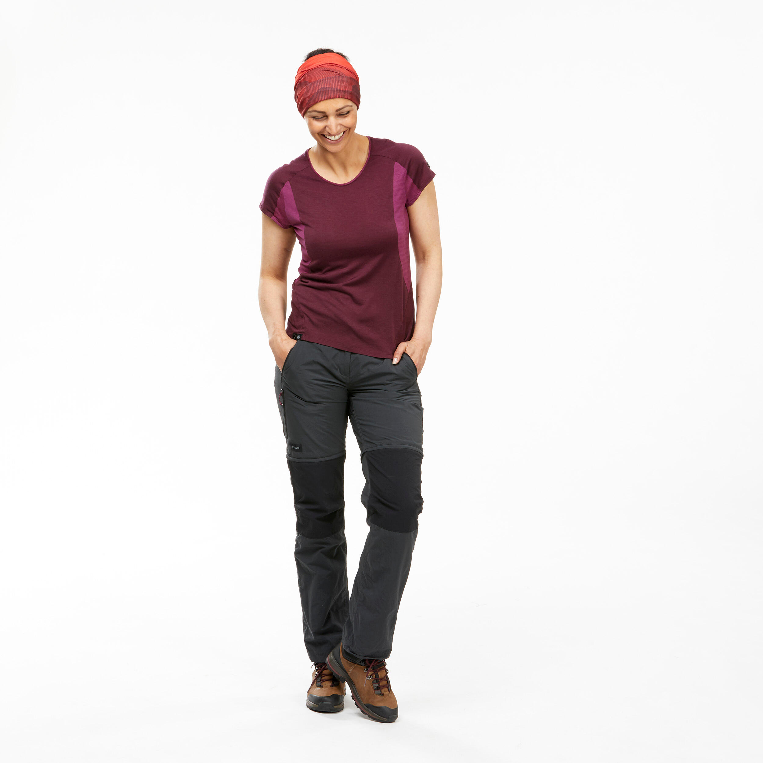Pantalón de trekking en montaña modulable - Trek 100 Gris mujer - Decathlon