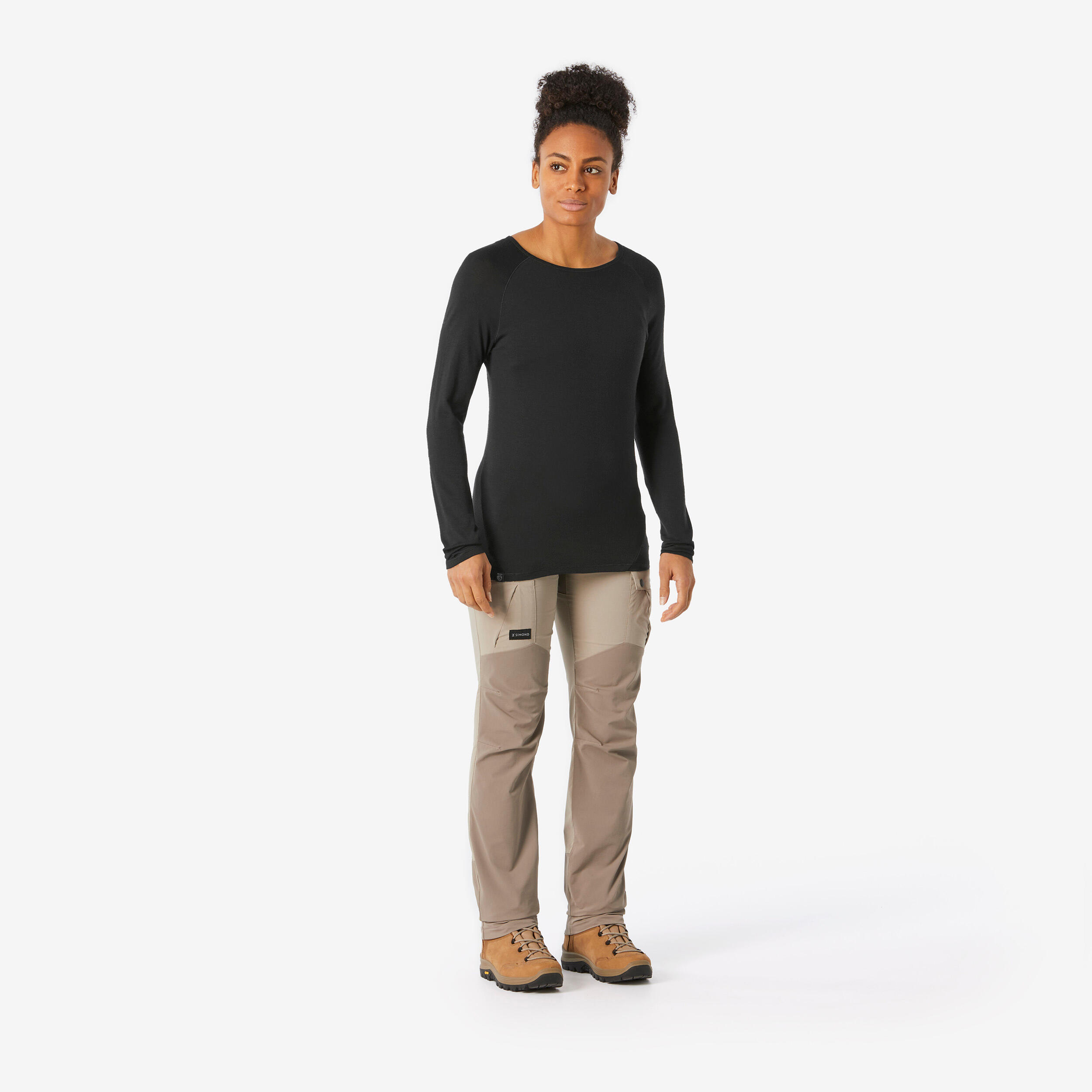 Long-Sleeved Merino Wool T-Shirt - Grey